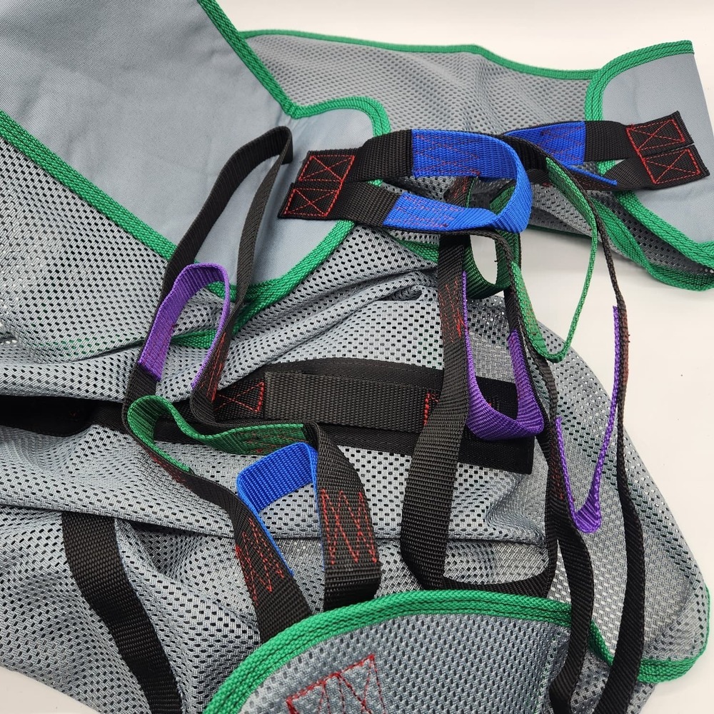 Patient Aid Large Mesh Patient Lift Sling Full Body Commode 350lb Transfer - Picture 7 of 12